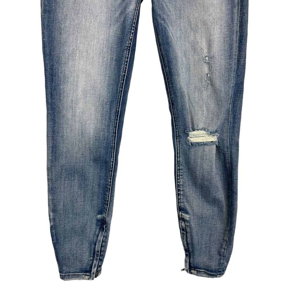 Pistola Distressed Zipper Ankle Skinny Jeans Size 28 - Picture 4 of 10